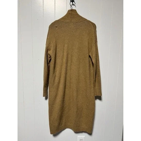 GAP Women Camel Heather Long Open Front Cardigan Sweater Size L - Picture 5 of 10